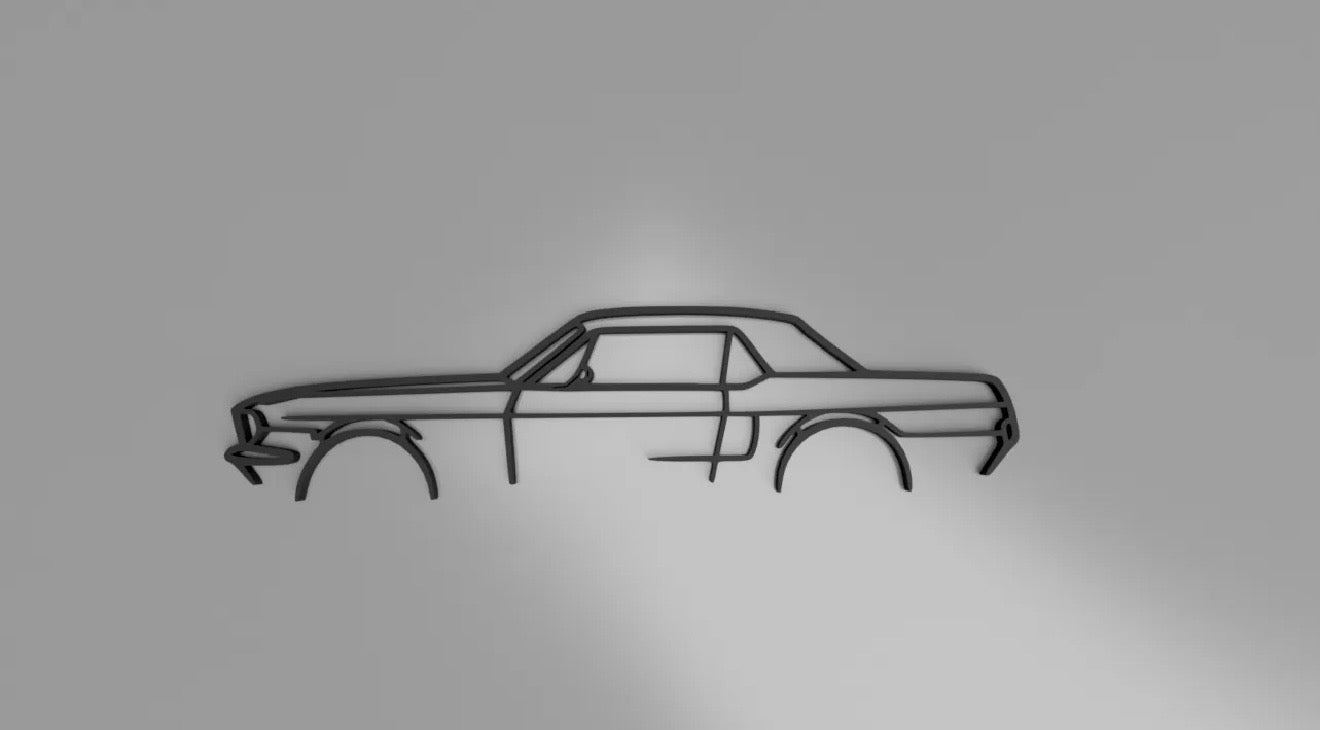 Wandbild Ford Mustang 1968